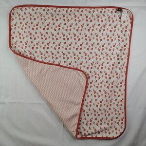 Tea Collection Dusty Pink Cream Baby Blanket Floral Reversible Geometric